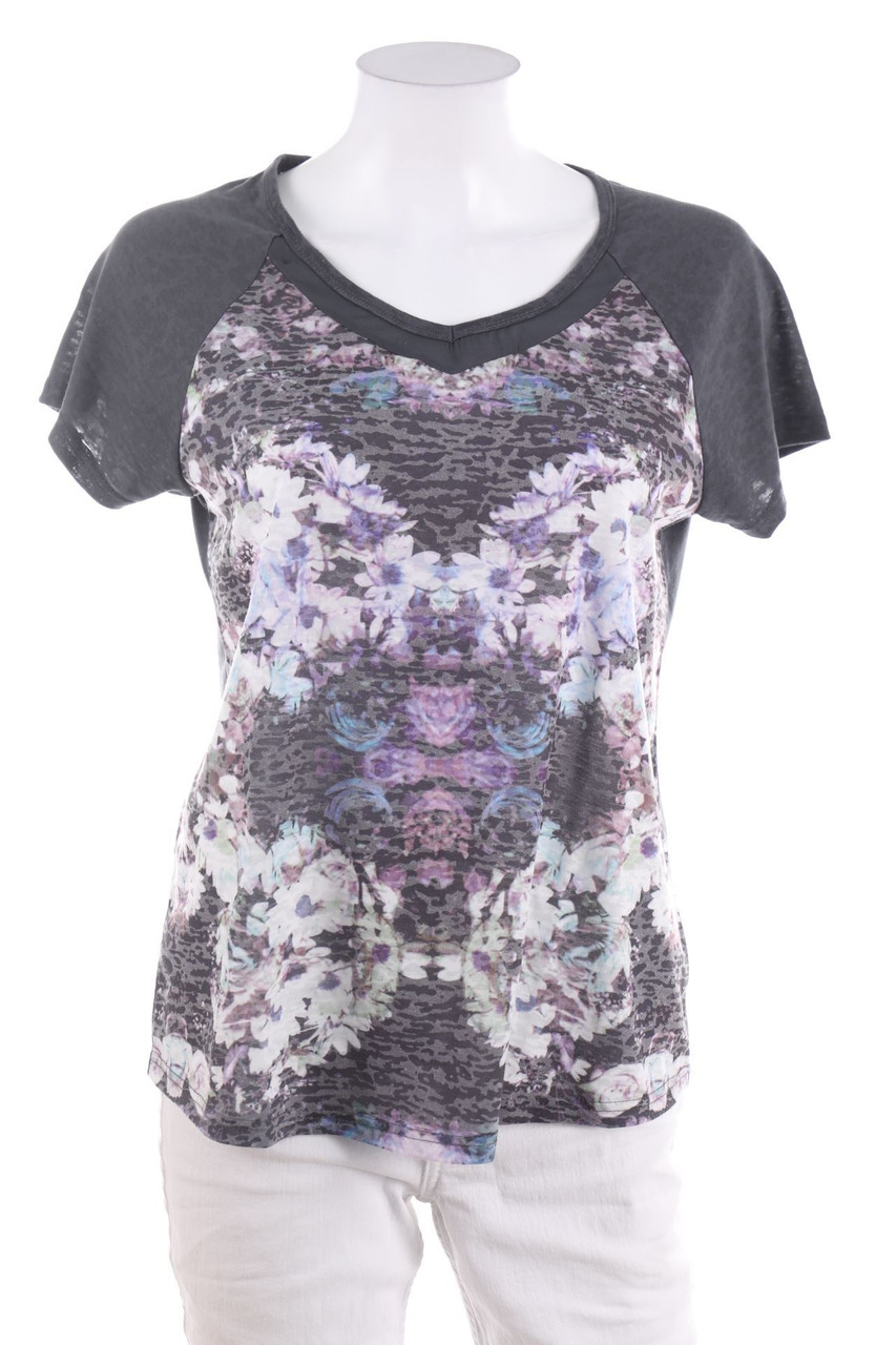 Street One - Kurzarm-Shirt mit Blumen-Print - M