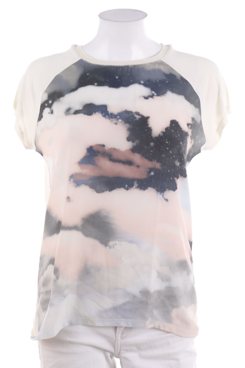 pieces - Kurzarm-Shirt mit Print - L