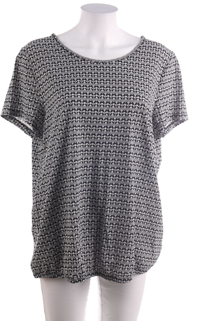Ohne Label - Kurzarm-Shirt mit Muster - D 44