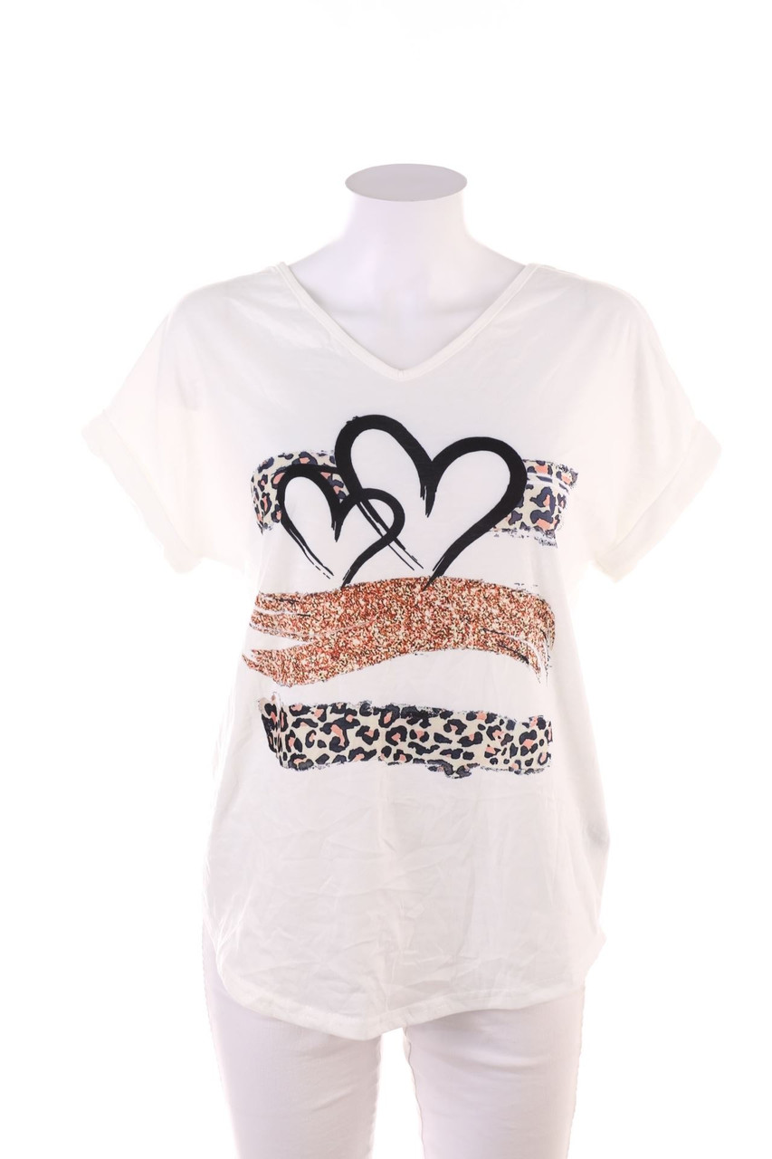 SHEIN - Kurzarm-Shirt mit Print - S