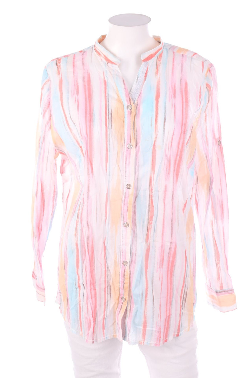 Ohne Label - Bluse mit Roll-up-Manschette - 2XL