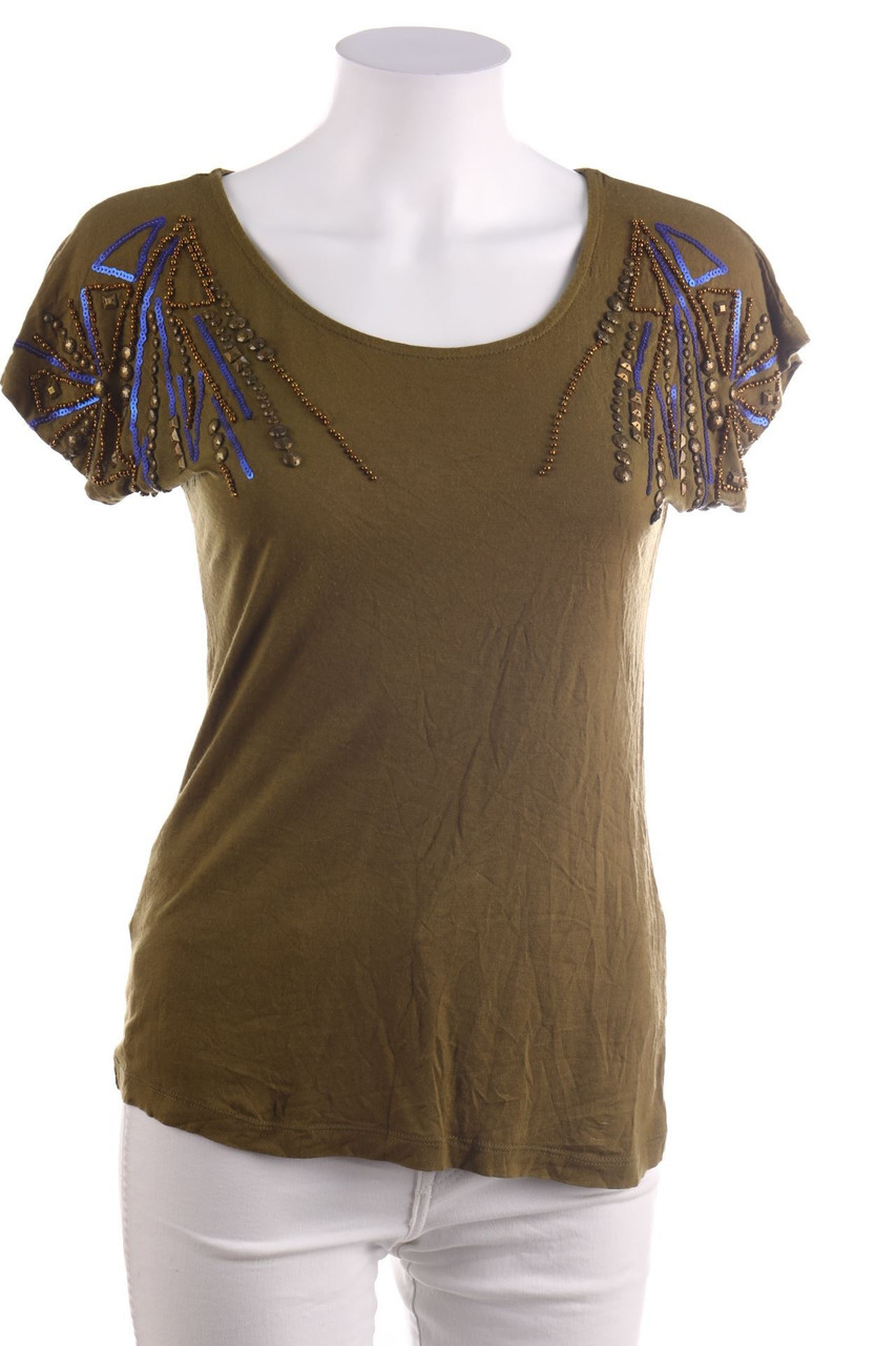 Best Connections - Kurzarm-Shirt mit Perlen - D 34