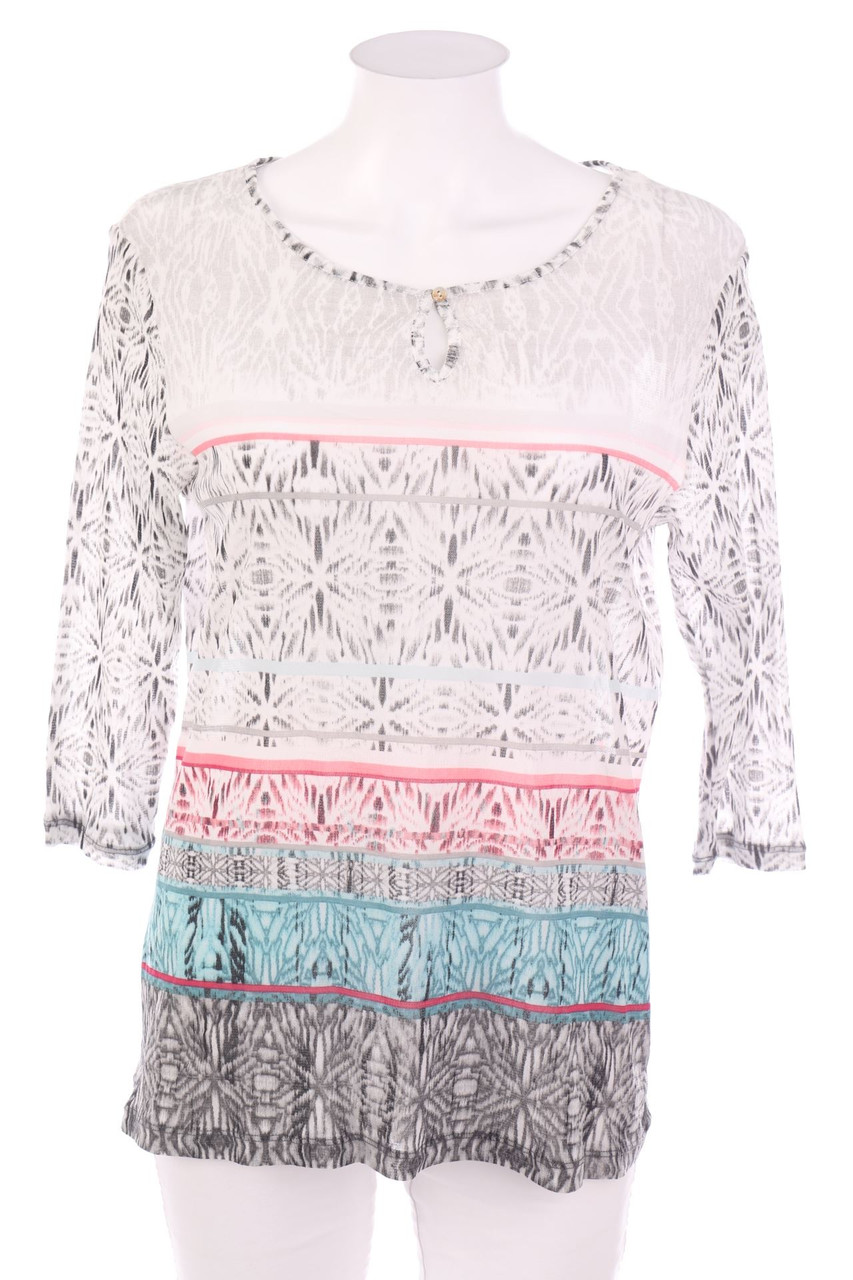 Ohne Label - 3/4-Arm-Shirt mit Ethno-Print - D 42