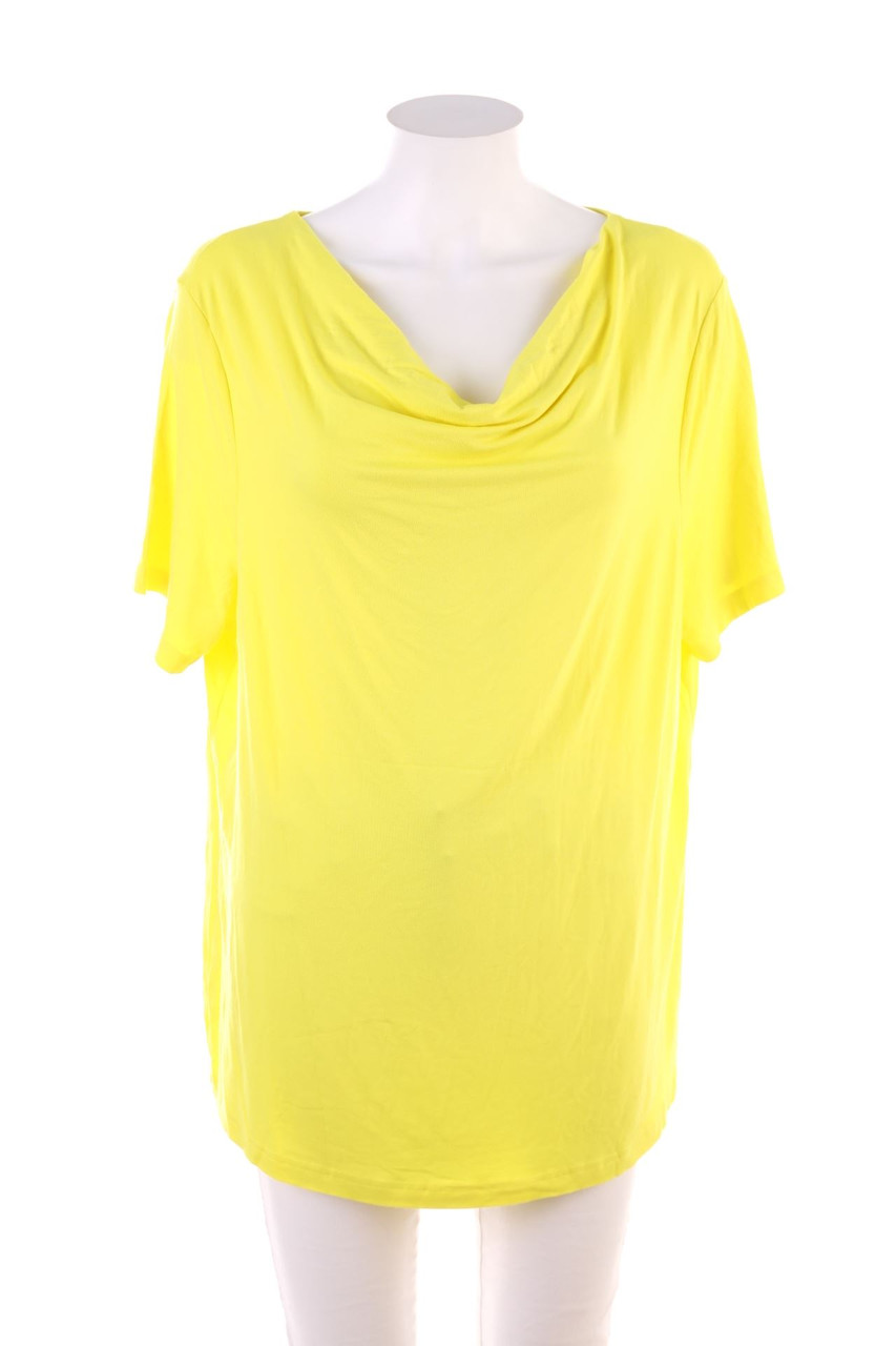 SECONDHAND - Kurzarm-Shirt mit Wasserfall-Ausschnitt - 3XL