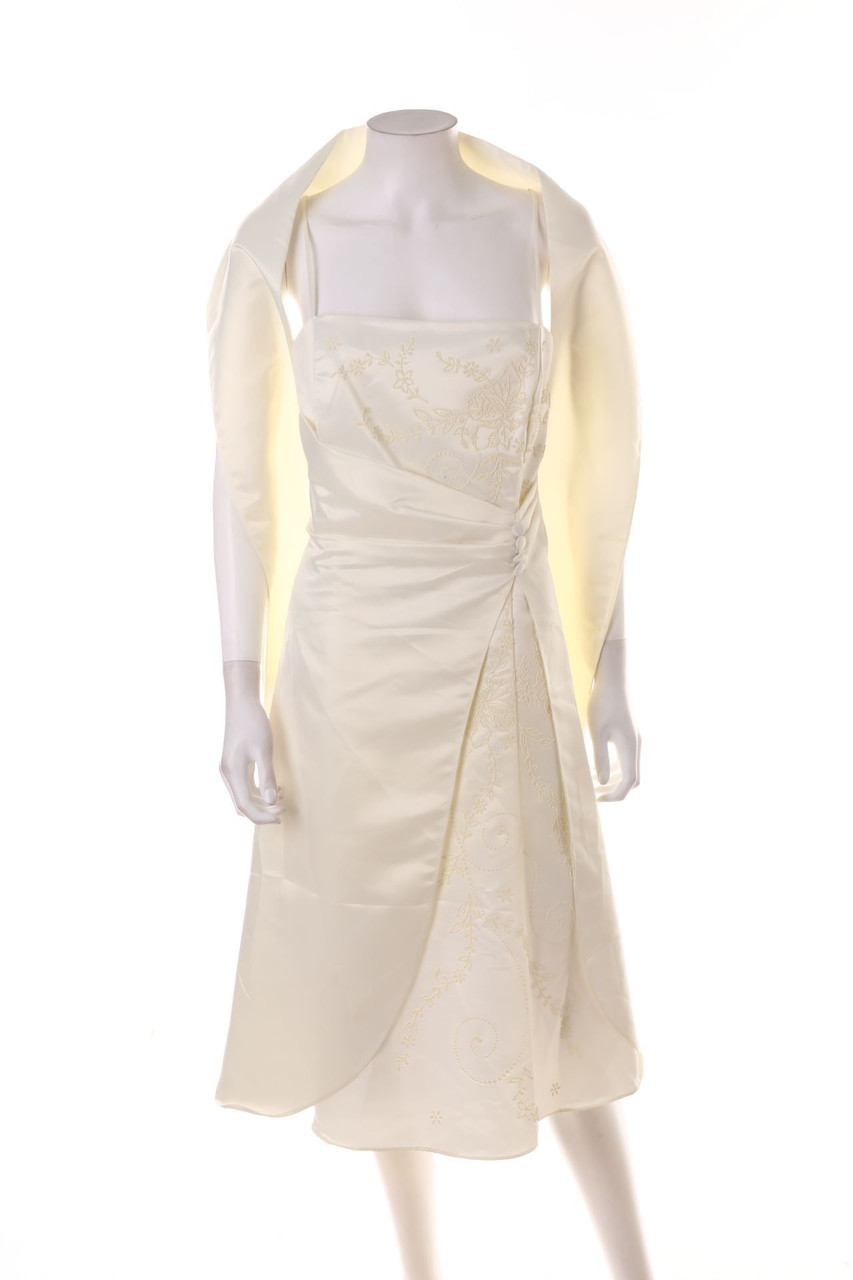 Ohne Label - Abendkleid mit Perlen - XL