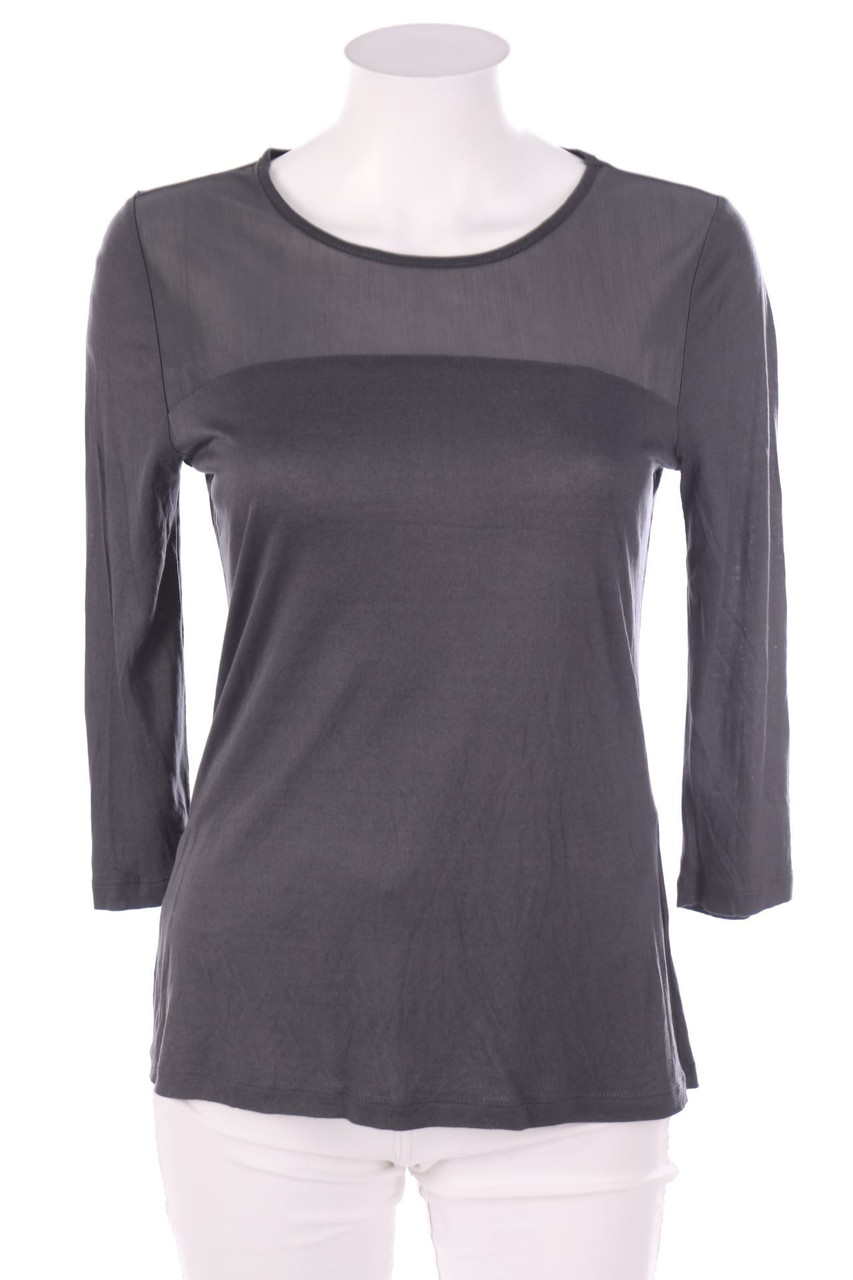 Ohne Label - 3/4-Arm-Shirt mit Mesh-Einsatz - D 34-36