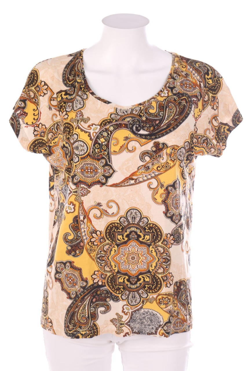 Ohne Label - Kurzarm-Shirt mit Muster - D 40