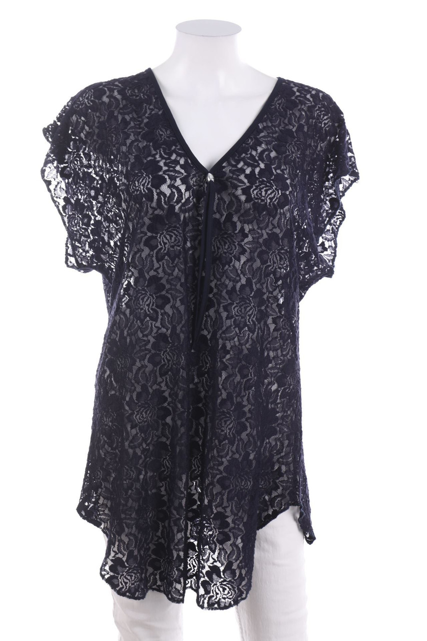 SECONDHAND - Kurzarm-Bluse aus Spitze - D 42