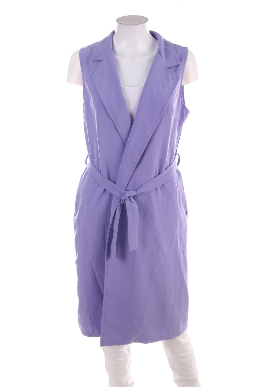 Ohne Label - Long-Weste mit Gürtel - L