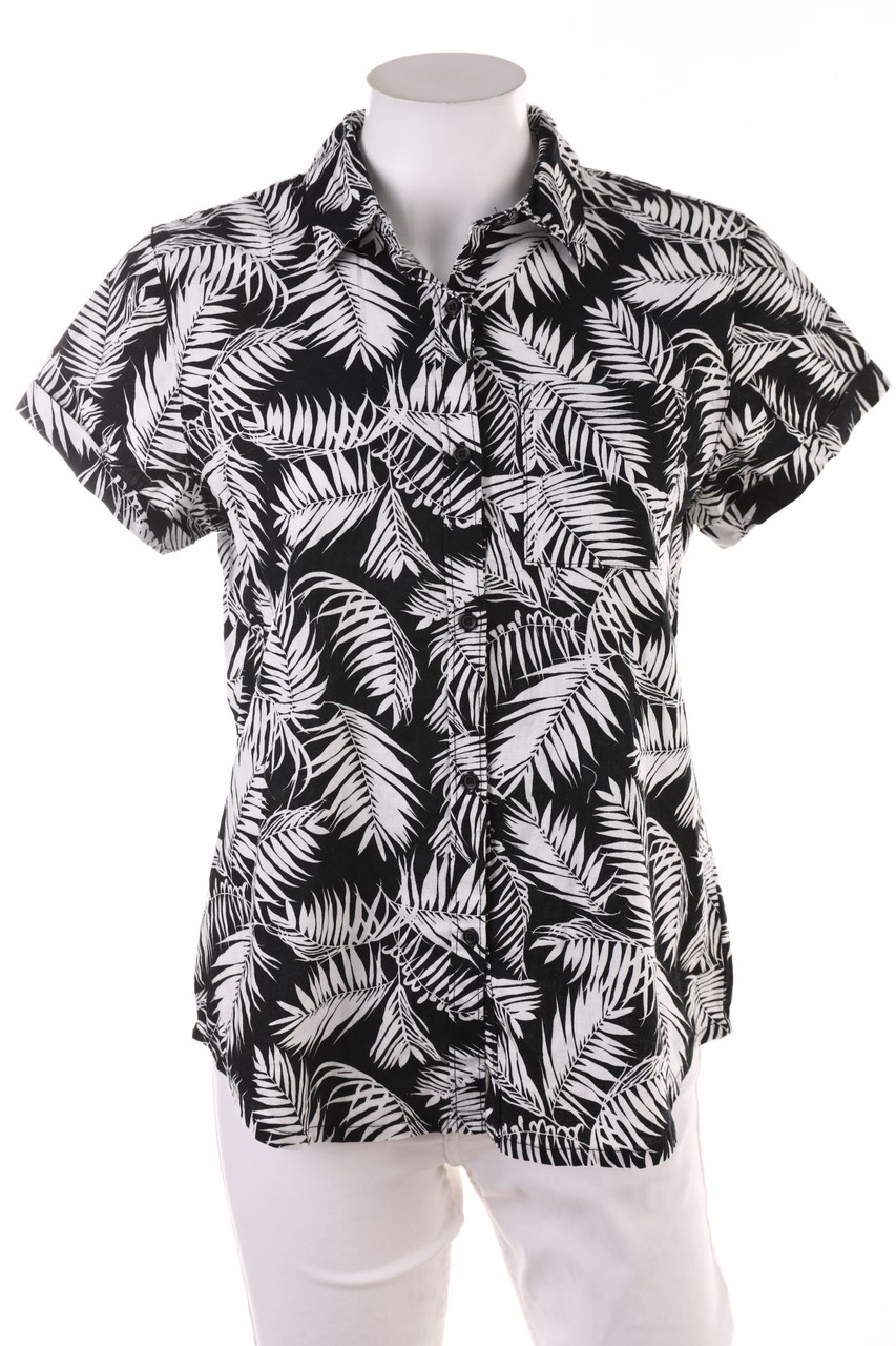 Ohne Label - Hemd-Bluse mit kurzem Ärmel - S