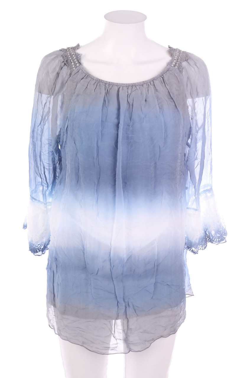 Ohne Label - Bluse mit Stickereien - XL