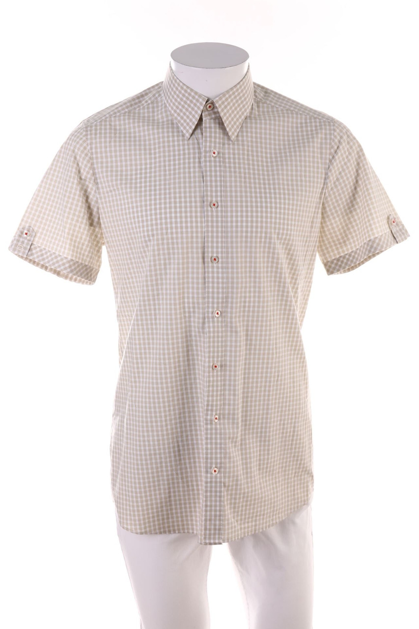 OLYMP - Kurzarm-Hemd mit Karo-Muster - L