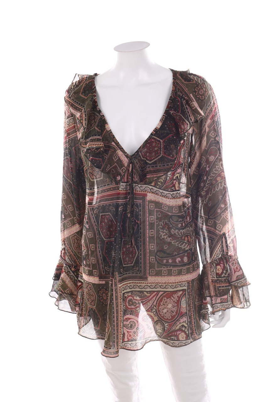 maxiblue. - Volant-Bluse - XL