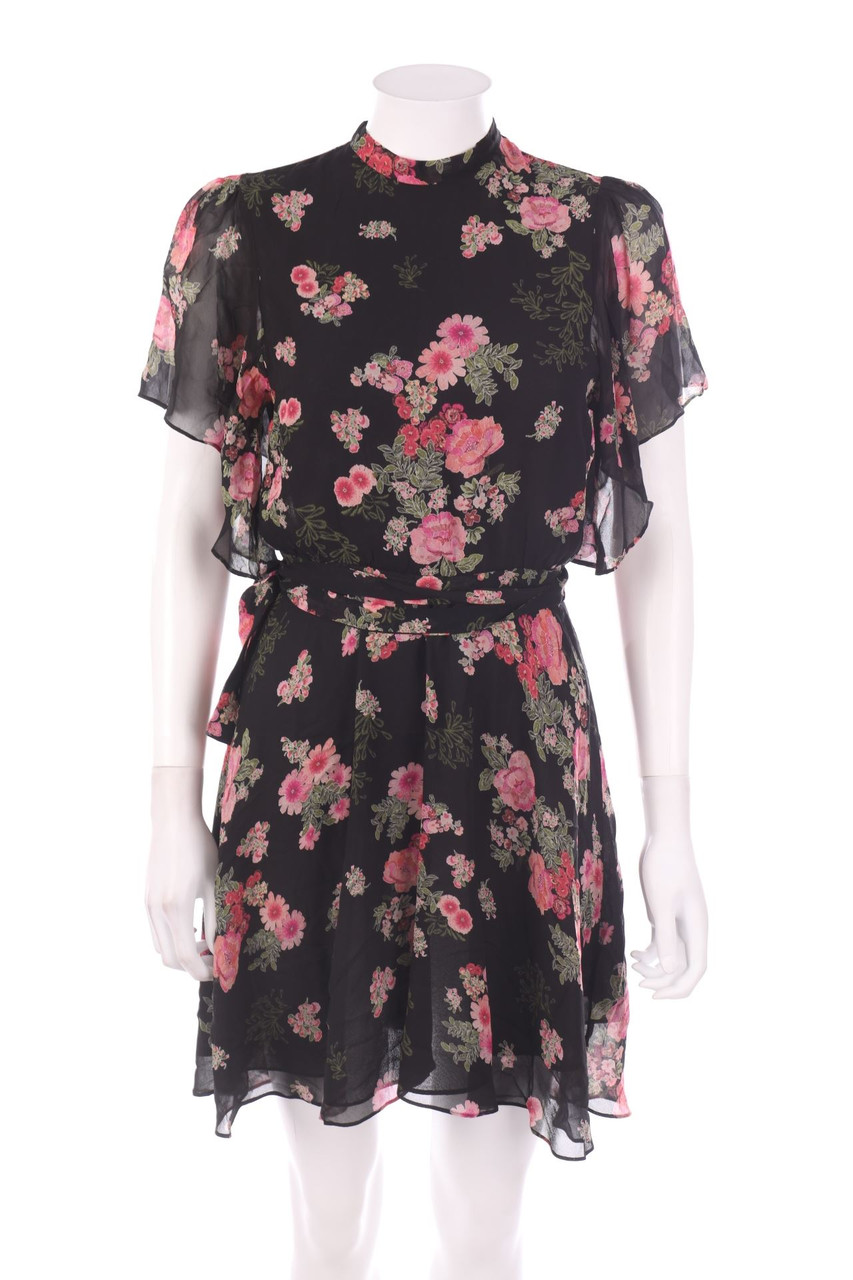 Ohne Label - Kleid mit Blumen-Print - D 34