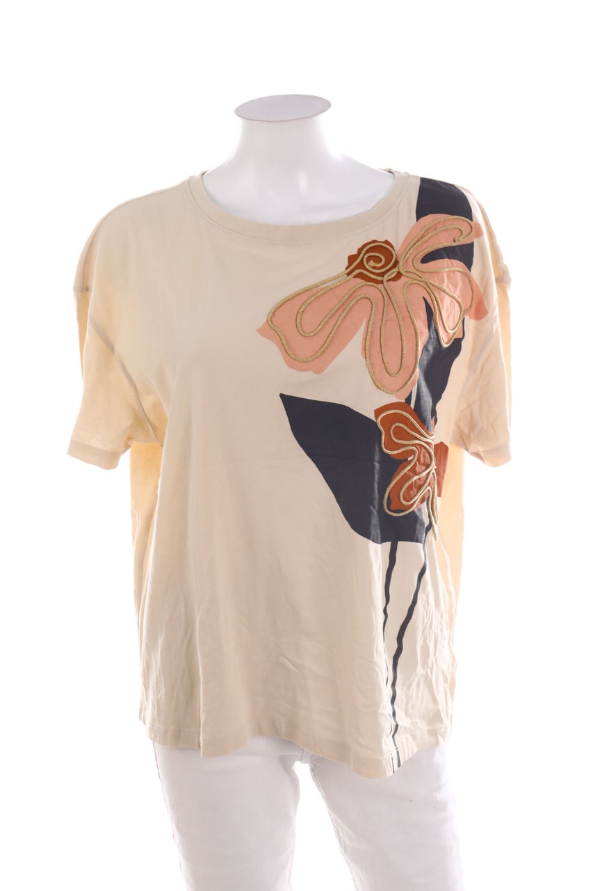 C&A - Kurzarm-Shirt mit Blumen-Print - XL