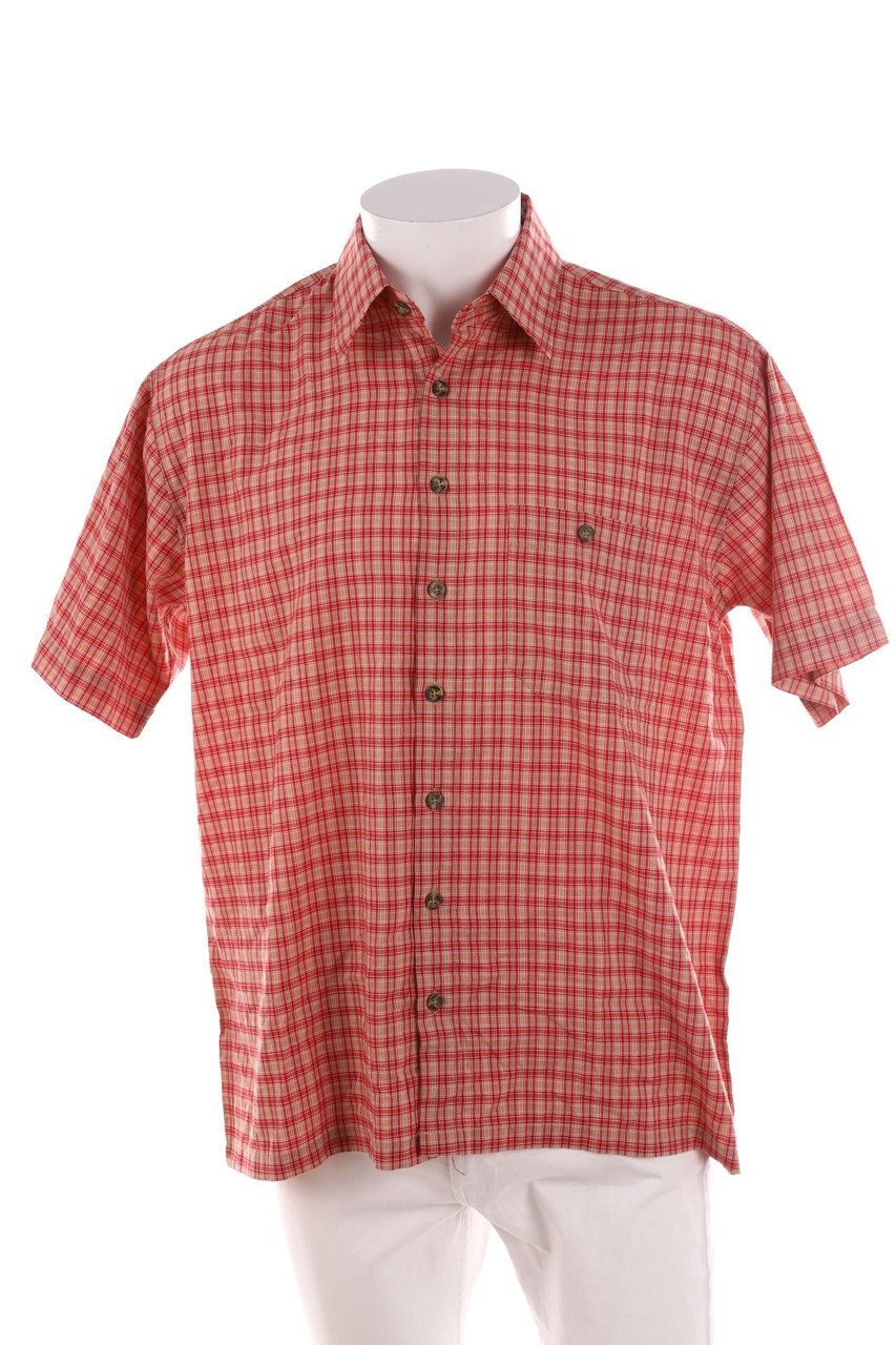 SECONDHAND - Kurzarm-Hemd mit Karo-Muster - M