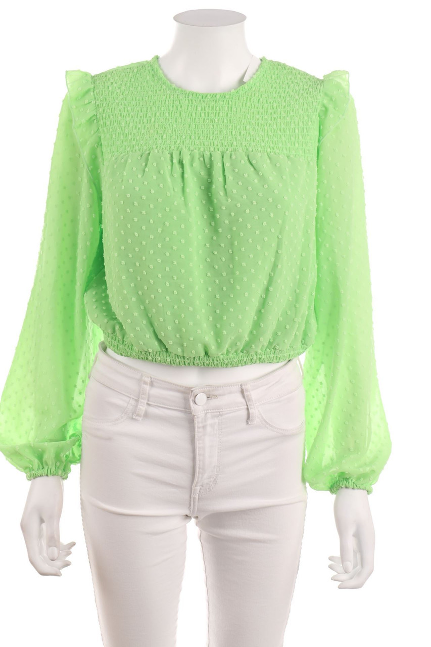 Ohne Label - Bluse mit Volants - D 36