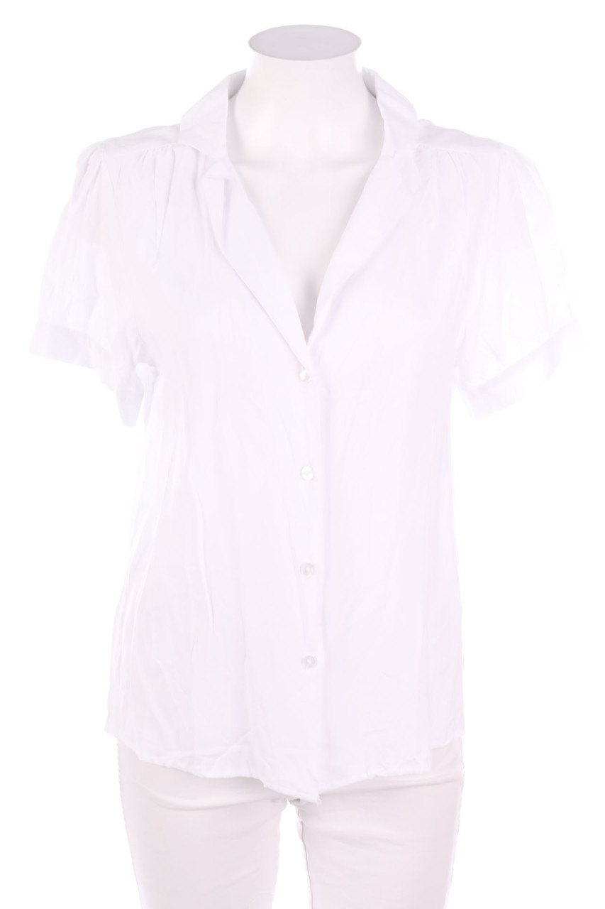 Ohne Label - Hemd-Bluse mit kurzem Ärmel - M