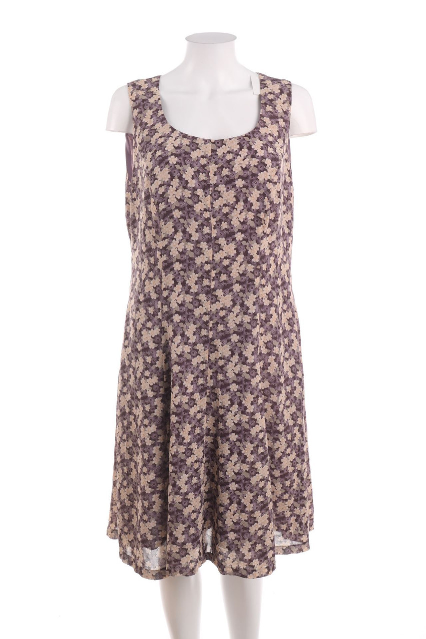 Ohne Label - Midikleid mit Blumen-Print - L