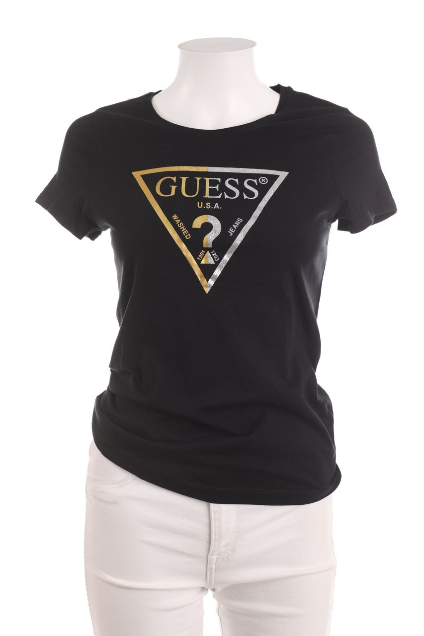 GUESS - Kurzarm-Shirt mit Logo-Print - D 34