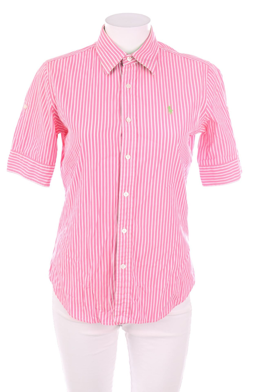 RALPH LAUREN GOLF - Streifen-Hemd-Bluse mit kurzem Ärmel - D 36