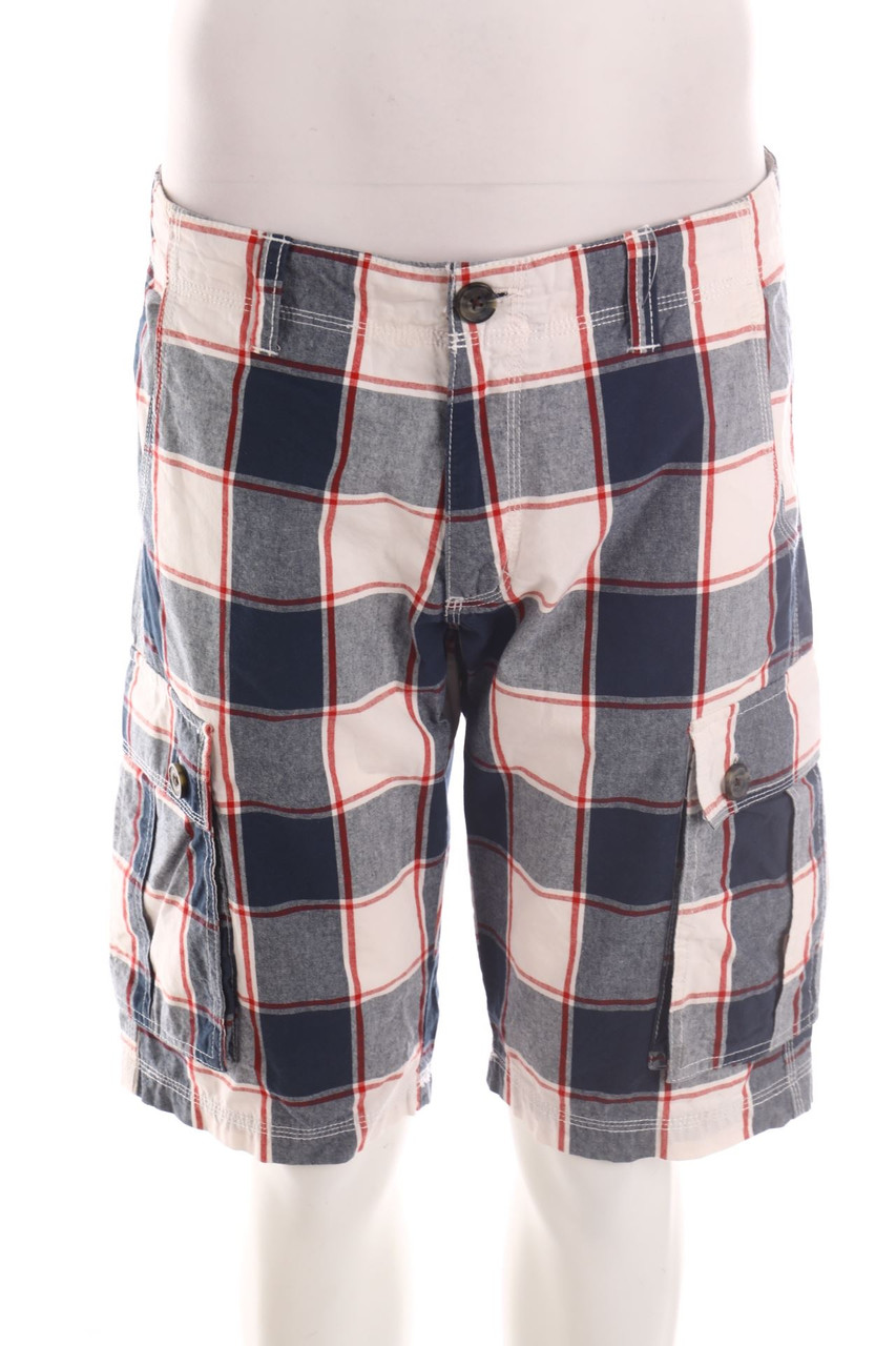 LIFE STYLE - Cargo-Shorts mit Karo-Muster - 50