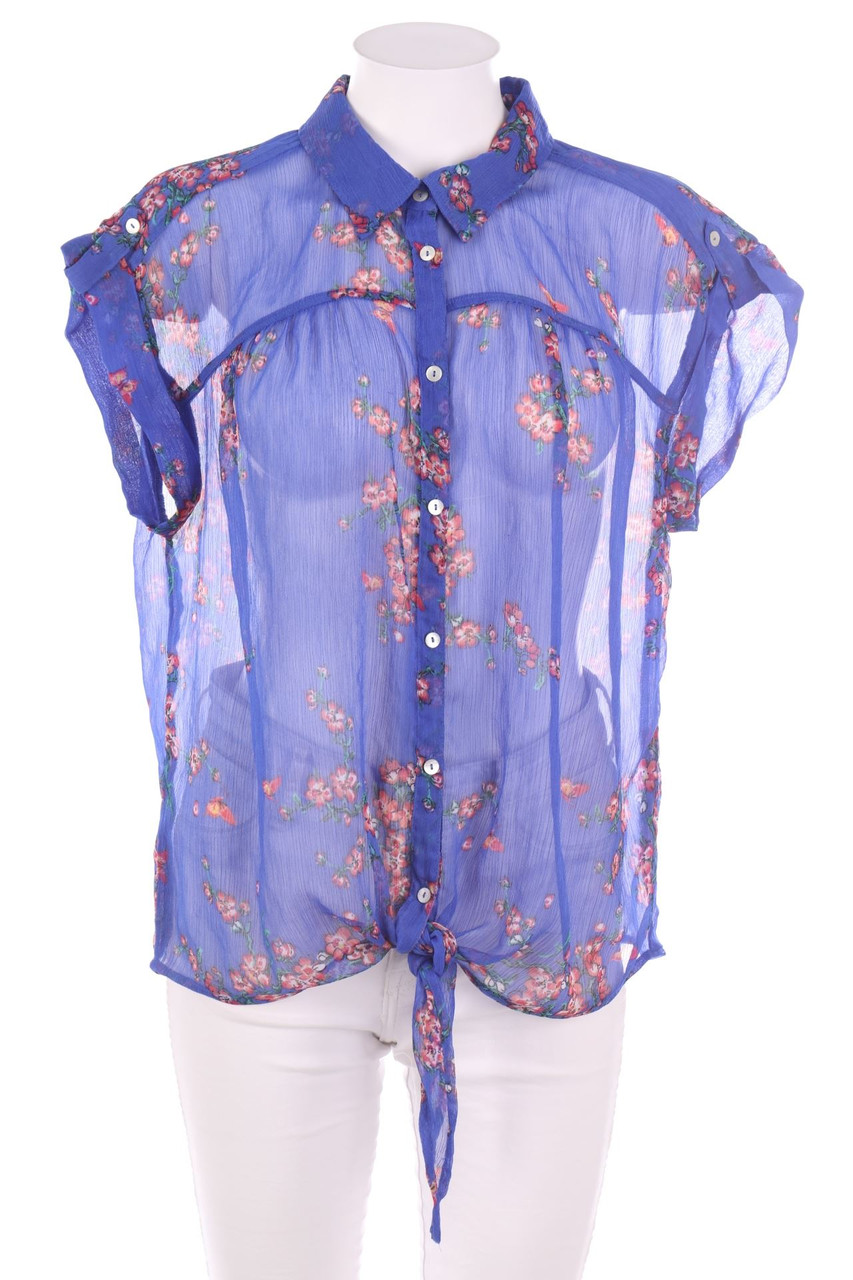 Yessica by C&A - Kurzarm-Bluse mit Blumen-Print zum Knoten - D 46