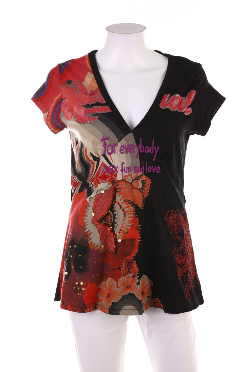 Desigual - Kurzarm-Shirt - L