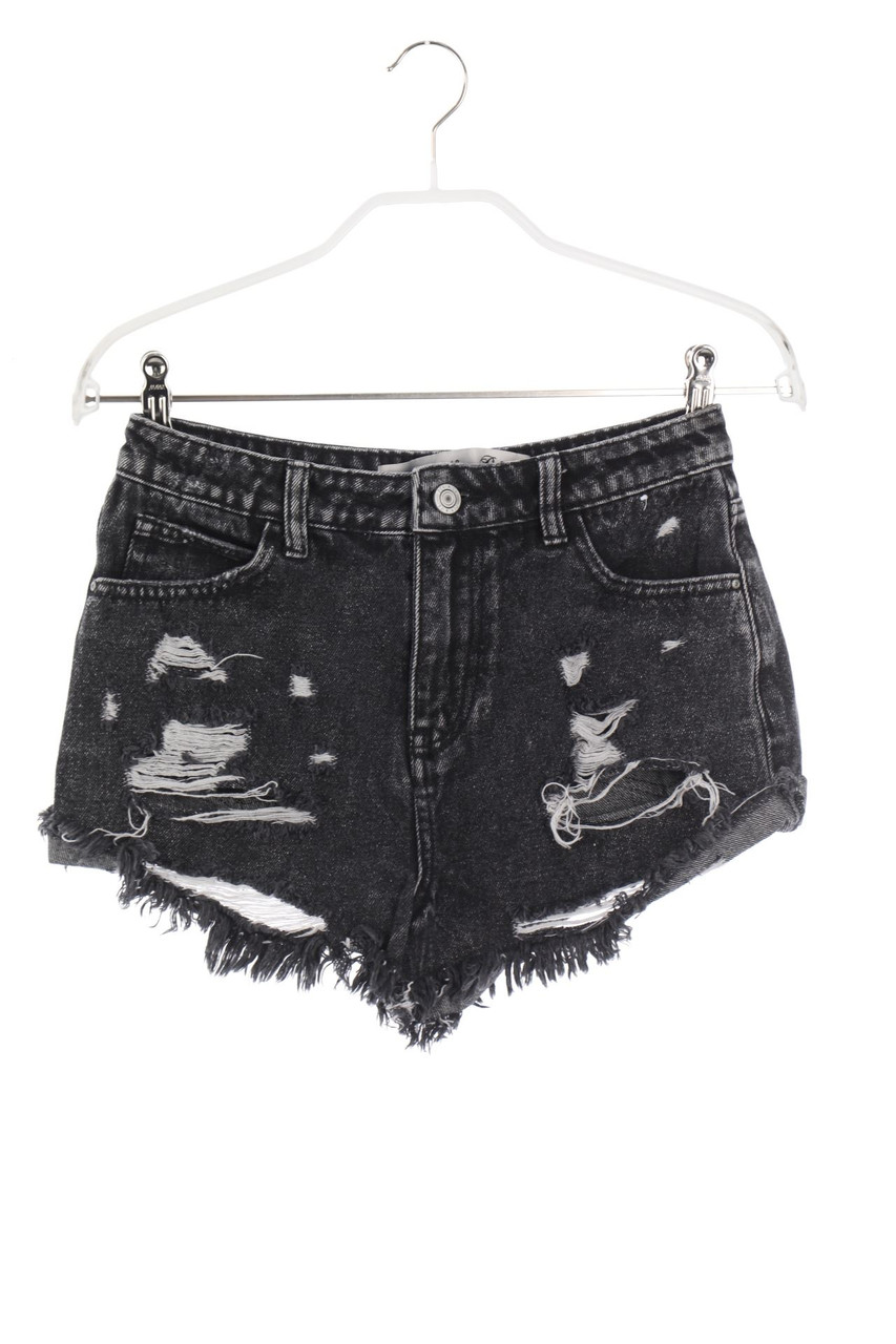 Denim & Co. - Used Look Jeans-Shorts - S