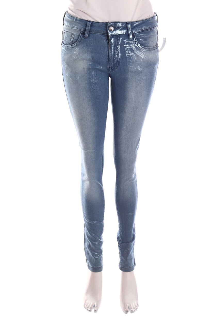 Bershka - Coated Skinny-Jeans - M