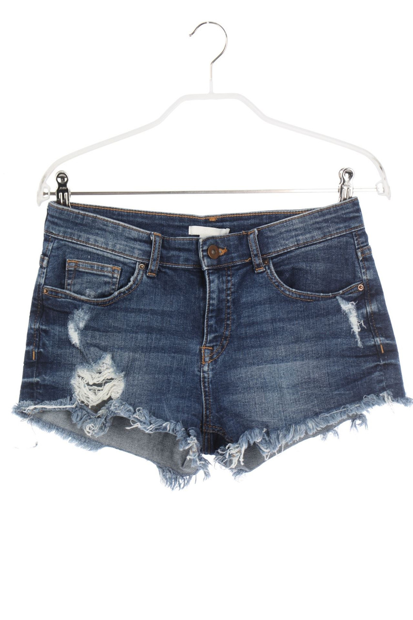 H&M - Used Look Jeans-Shorts - XS