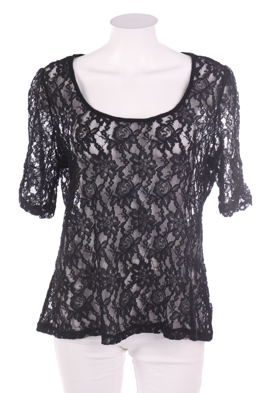 F&F - Kurzarm-Bluse aus Spitze - D 46