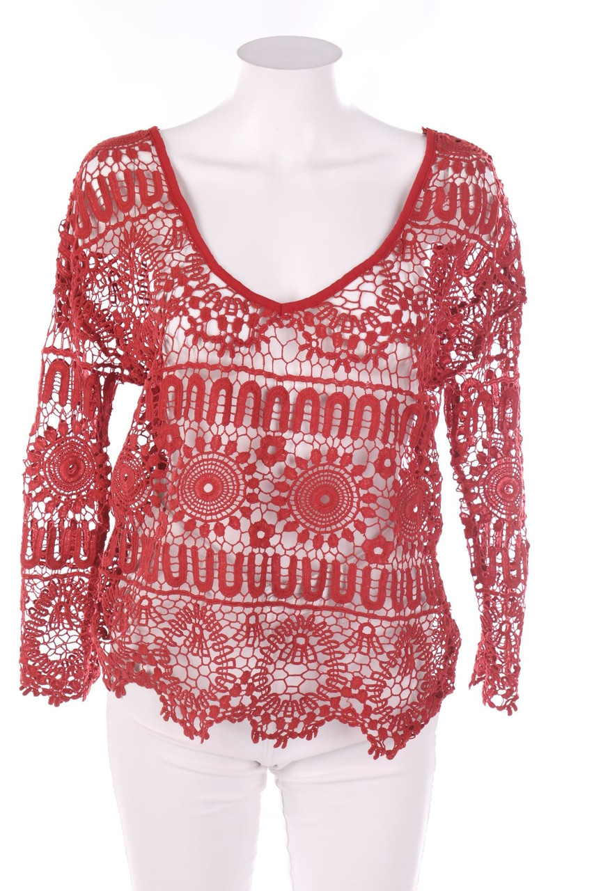 Ohne Label - Bluse aus Spitze - D 42