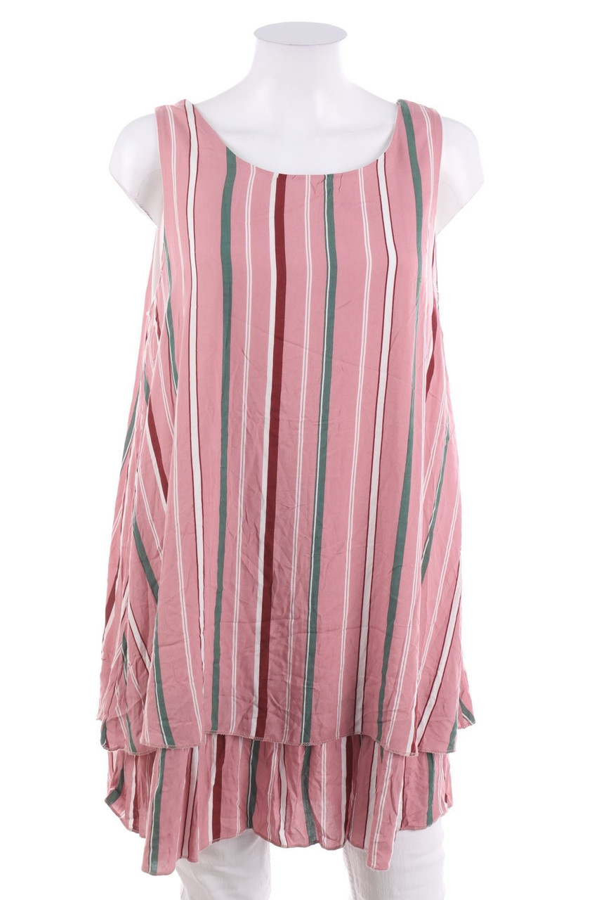 SECONDHAND - Blusentop im Layer Look mit Streifen - D 44