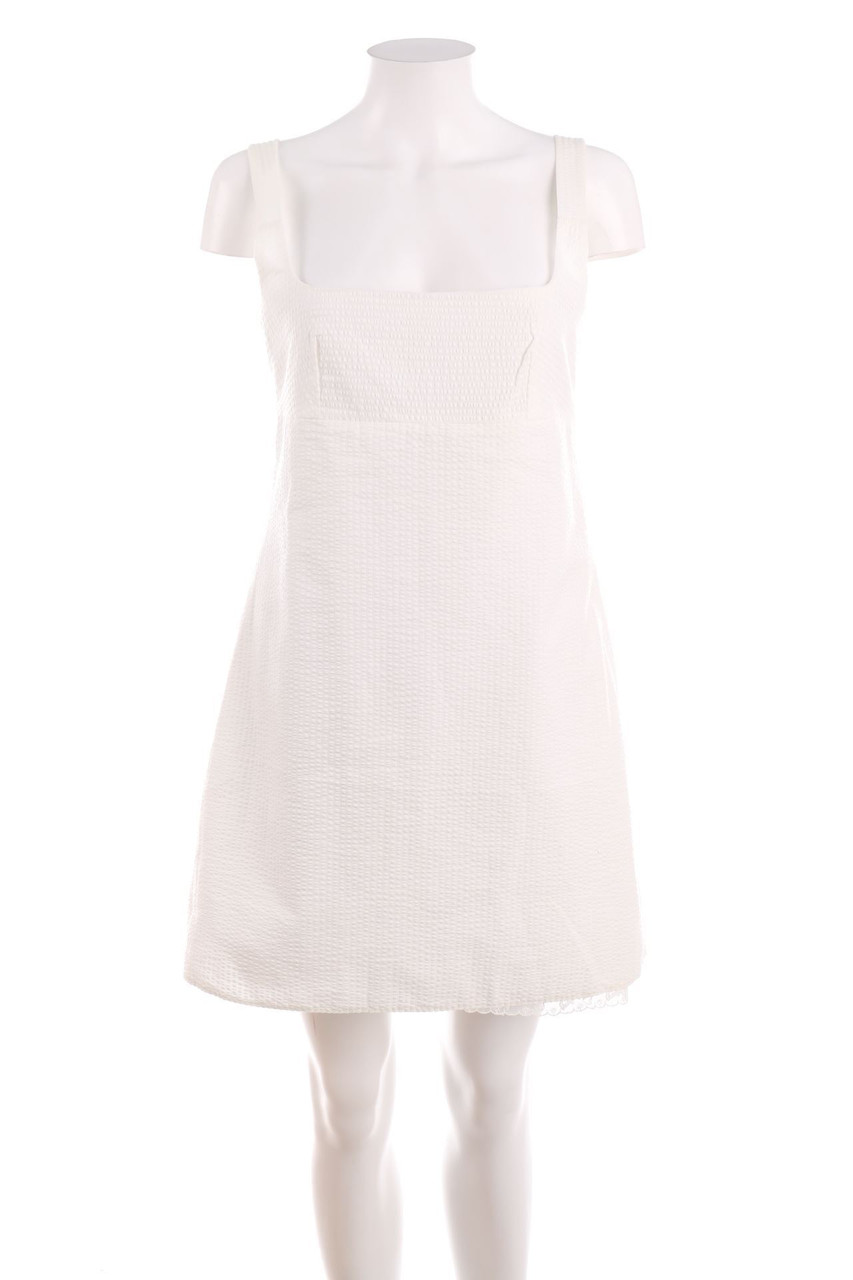 Ohne Label - Kleid im Layer Look mit Spitze - D 36