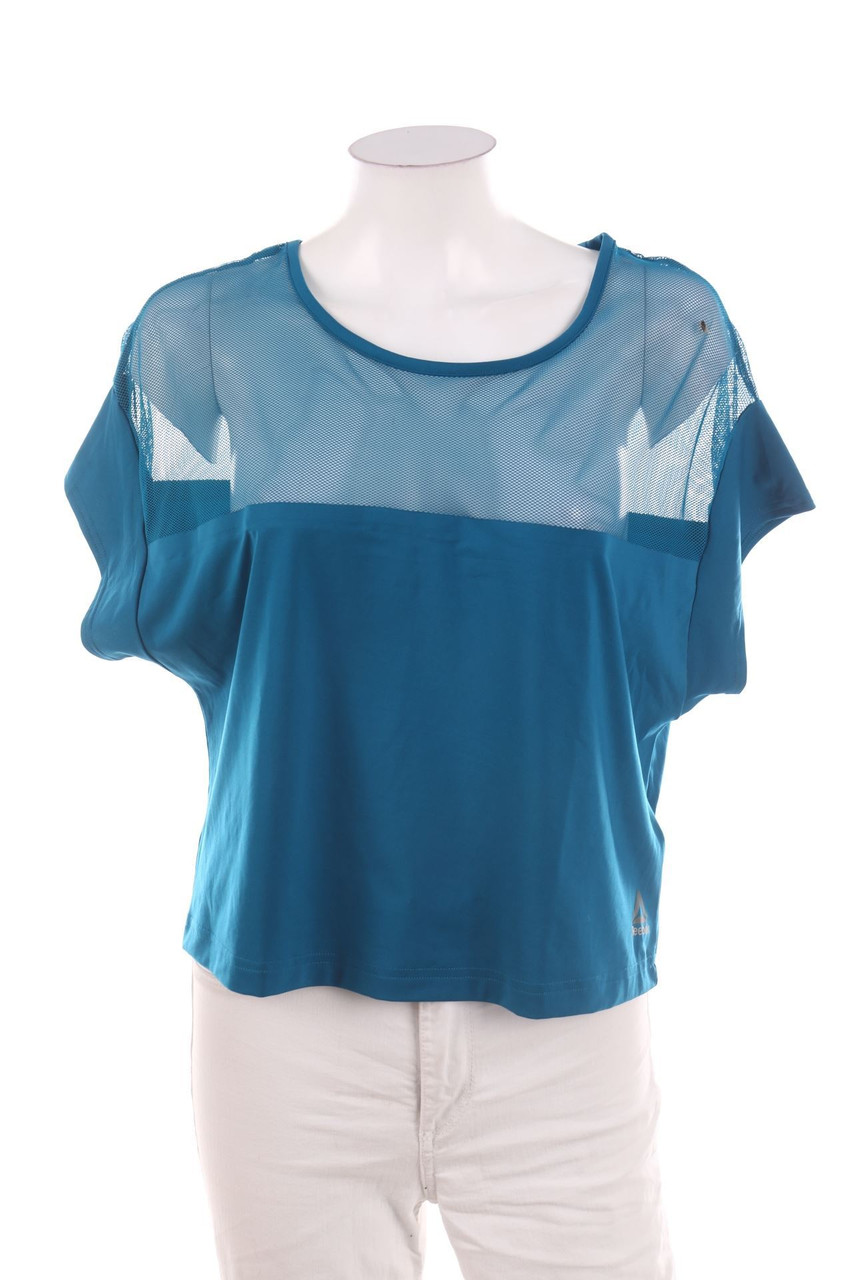 Reebok - Oversize-Sport T-Shirt mit Mesh-Einsatz - S