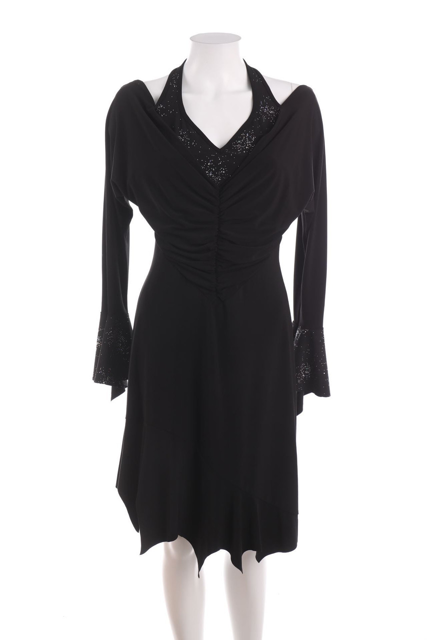 SECONDHAND - Kleid im Layer Look mit Schmuckstein-Applikation - D 36-38