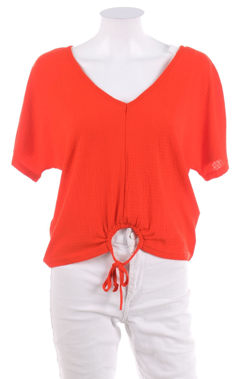 Ohne Label - Kurzarm-Shirt zum Knoten - D 42