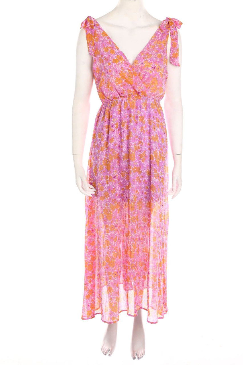 Effeny - Maxi-Kleid mit Blumen-Print - S