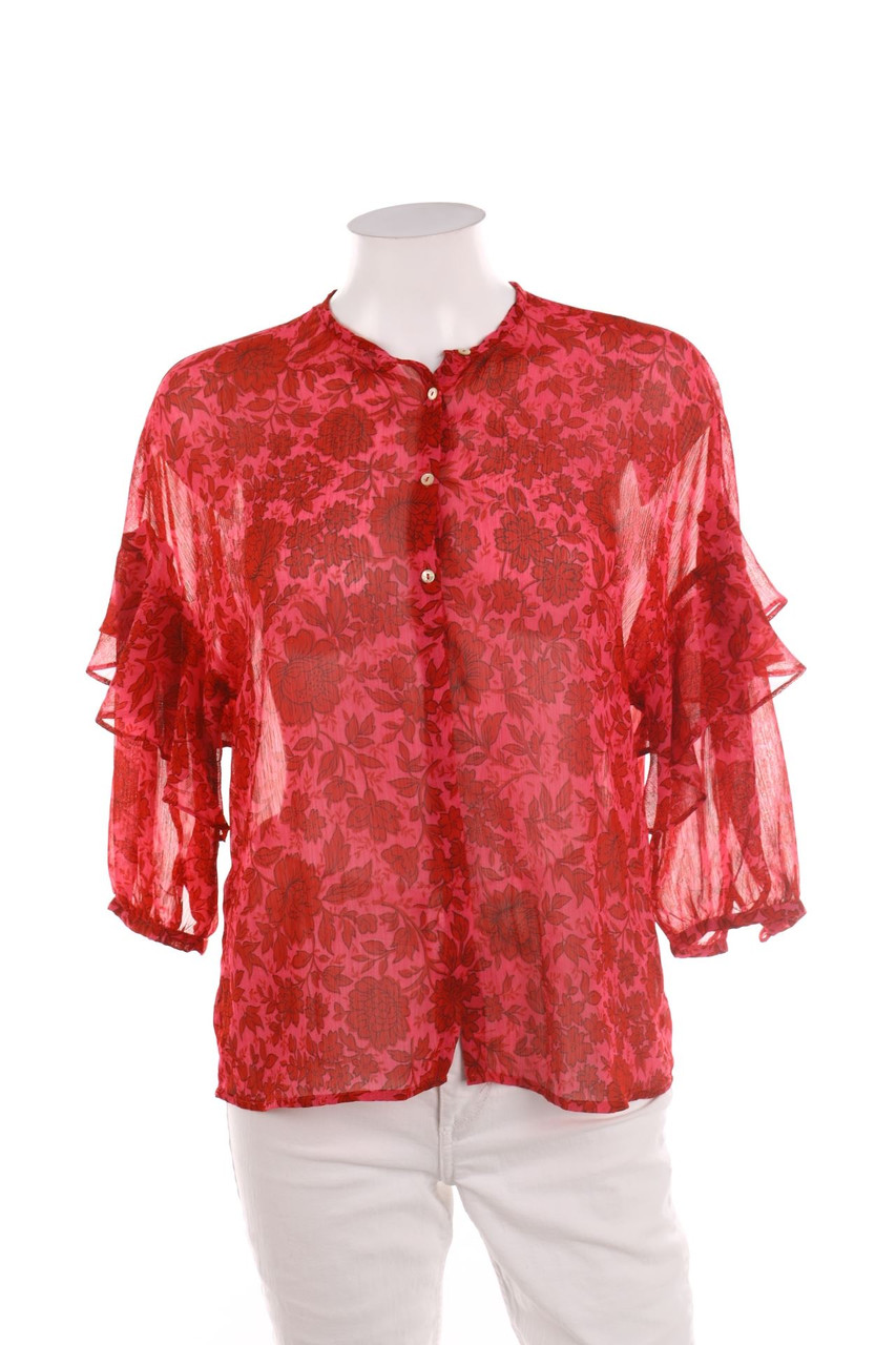 MANGO - Volant-Bluse - M