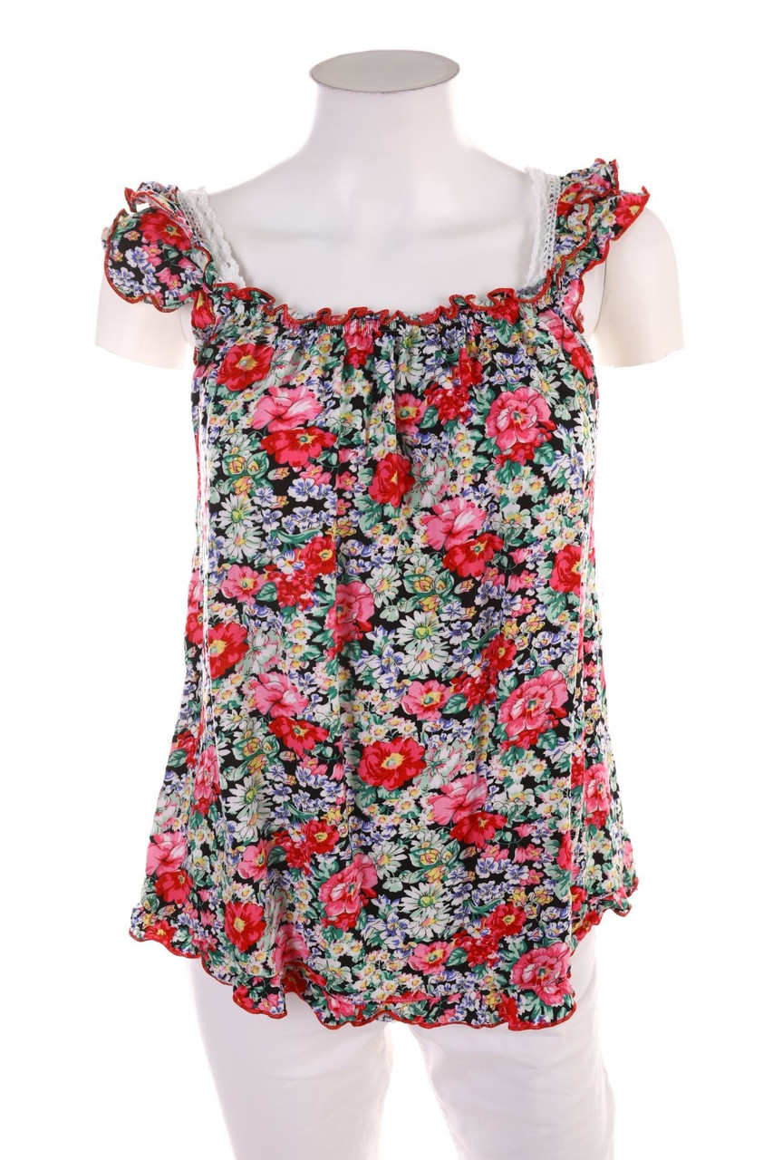 Ohne Label - Blusentop mit Blumen-Print - S