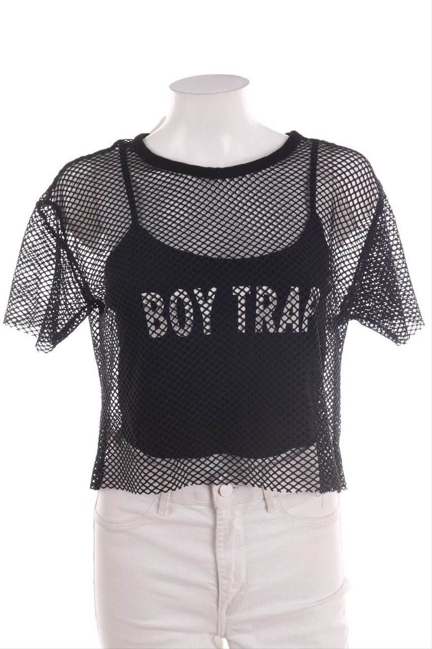 TALLY WEiJL - Mesh-Kurzarm-Shirt - L