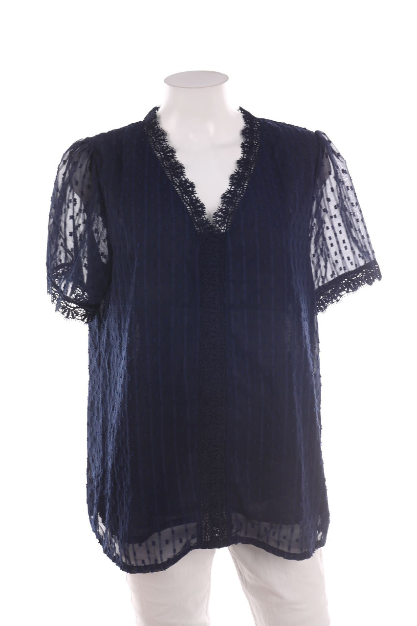 Ohne Label - Kurzarm-Bluse - L