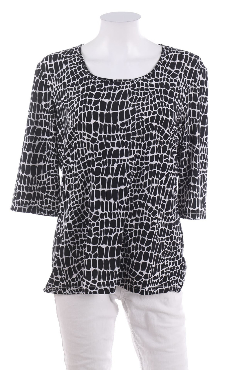 Ohne Label - 3/4-Arm-Shirt mit Animal-Print - D 46