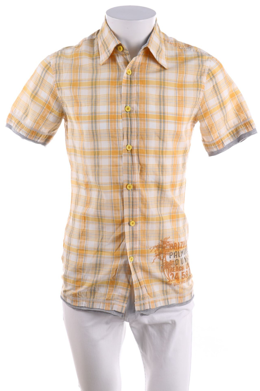 WE FASHION - Kurzarm-Hemd mit Karo-Muster - S