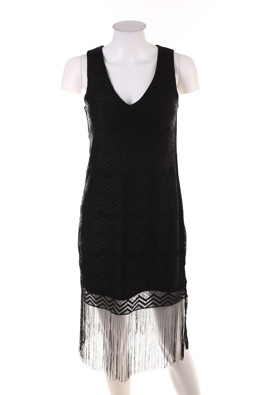 AMISU - Kleid mit Fransen - XS