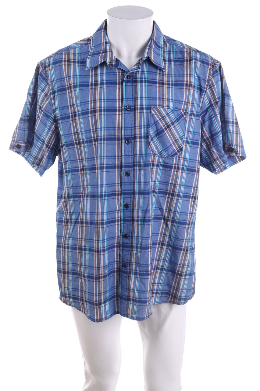 LIVERGY - Kurzarm-Hemd mit Karo-Muster - XL