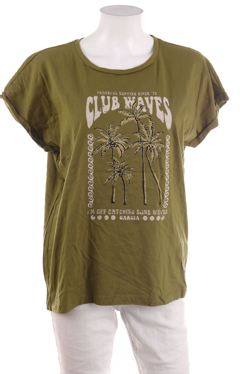 Garcia - Kurzarm-Shirt mit Print - M