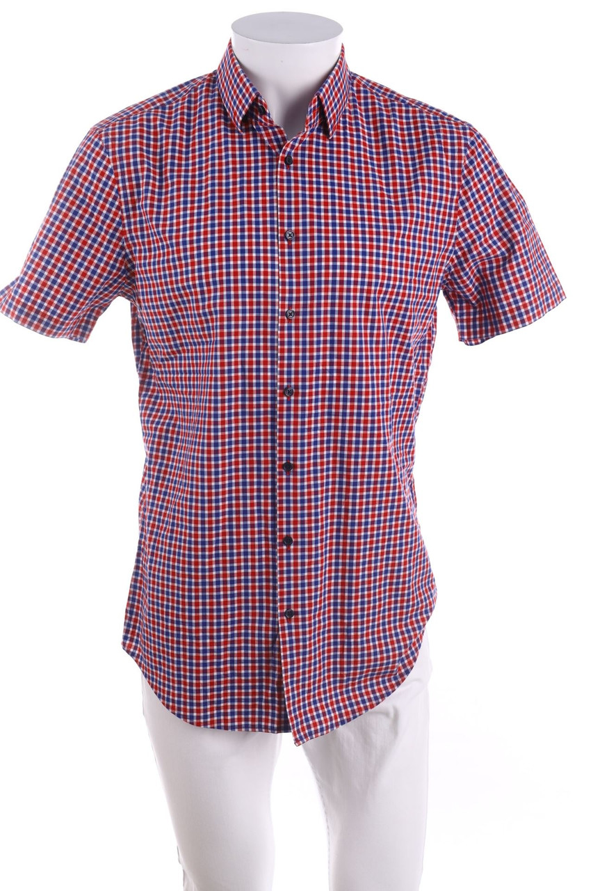 Jake*s - Kurzarm-Hemd mit Karo-Muster - M