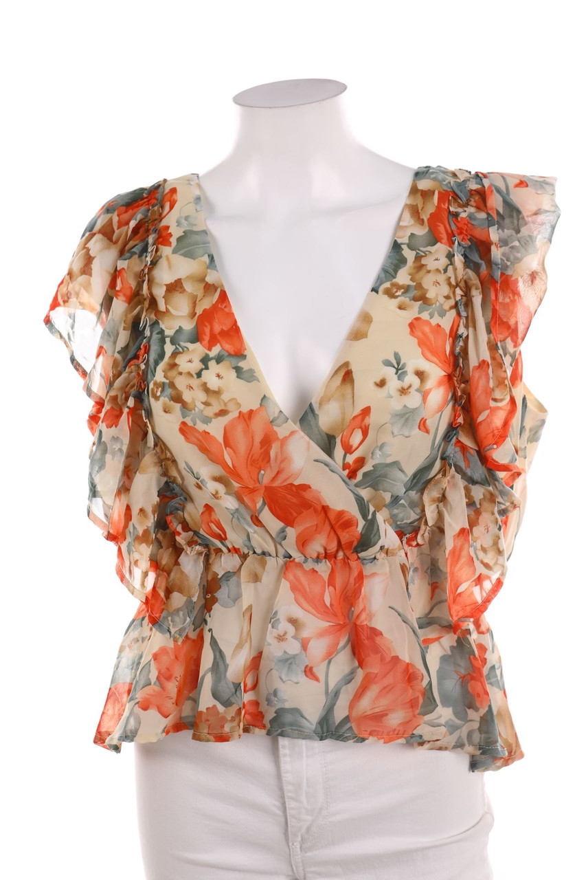 SHEIN - Blusentop mit tiefem Ausschnitt - L